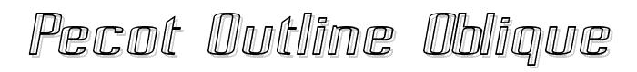 Pecot Outline Oblique font